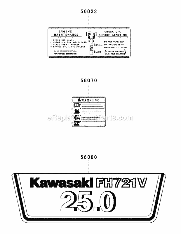 Fh721v As26 Label Diagram and Parts List for M60-KW 53BB5D8X750 Cub Cadet Sprayer